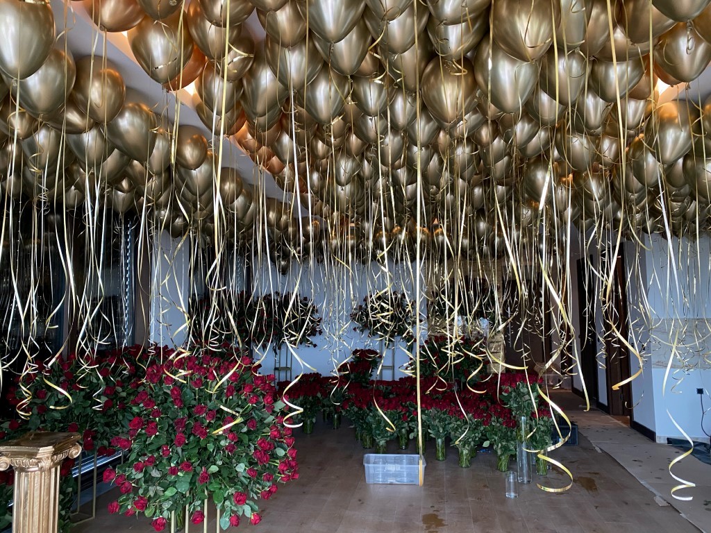 Romantična dekoracija sa balonima