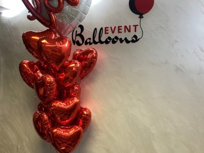 Helijumski romantični crveni baloni